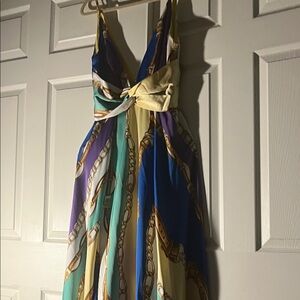 Dresss LUXEL M Elegant Multicolor Chain Print Dress for cocktail Arcoiris